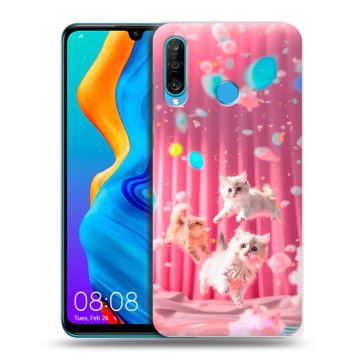 Силиконовый чехол на Huawei Honor 20S с принтом милые котики