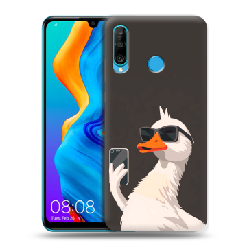 Силиконовый чехол на Huawei Honor 20S с принтом утка в очках