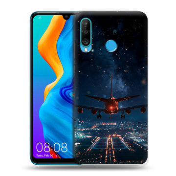 Силиконовый чехол на Huawei Honor 20S с принтом самолет