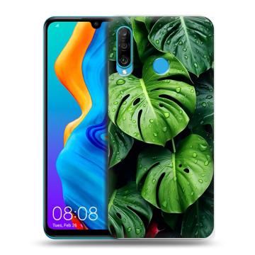 Силиконовый чехол на Huawei Honor 20S с принтом Листья