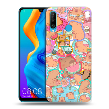 Силиконовый чехол на Huawei Honor 20S с принтом капибары