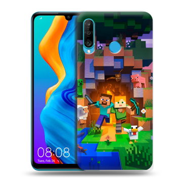 Силиконовый чехол на Huawei Honor 20S с принтом Майнкрафт Minecraft Силиконовый чехол на Huawei Honor 20S с принтом Майнкрафт Minecraft