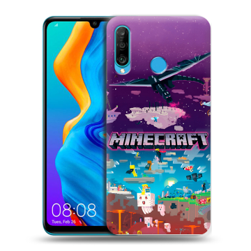 Силиконовый чехол на Huawei Honor 20S с принтом Майнкрафт Minecraft