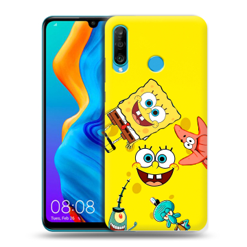 Силиконовый чехол на Huawei Honor 20S с принтом Спанч боб Спанчбоб