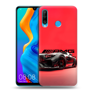 Силиконовый чехол на Huawei Honor 20S с принтом Мерседес Mercedes AMG