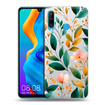 Силиконовый чехол на Huawei Honor 20S с принтом Цветы паттерн