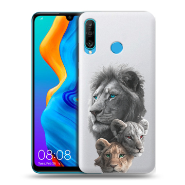 Силиконовый чехол на Huawei Honor 20S с принтом Львы
