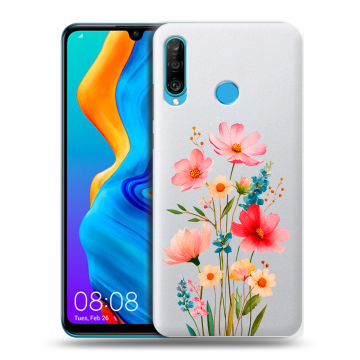 Силиконовый чехол на Huawei Honor 20S с принтом Цветы