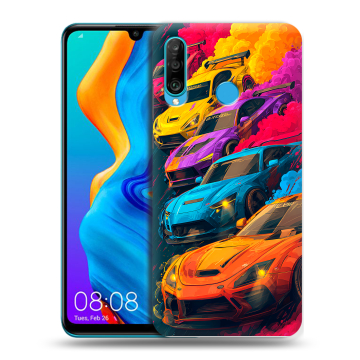 Силиконовый чехол на Huawei Honor 20S с принтом Тачки