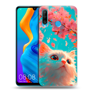 Силиконовый чехол на Huawei Honor 20S с принтом Красивый кот