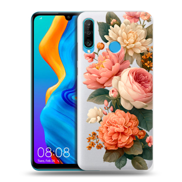 Силиконовый чехол на Huawei Honor 20S с принтом цветы