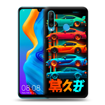 Силиконовый чехол на Huawei Honor 20S с принтом машины тачки