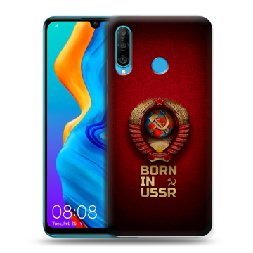 Силиконовый чехол на Huawei Honor 20S с принтом Флаг Герб СССР