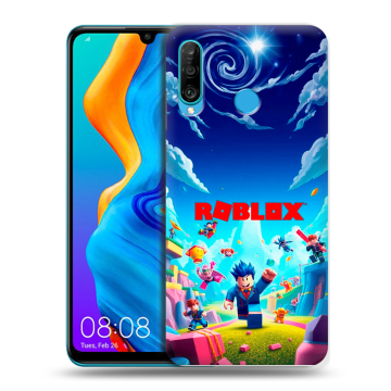 Силиконовый чехол на Huawei Honor 20S с принтом Roblox Роблокс