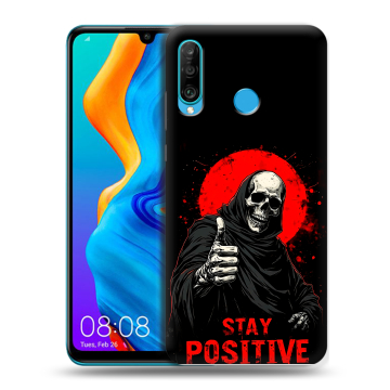 Силиконовый чехол на Huawei Honor 20S с принтом смешной скелет