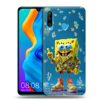 Силиконовый чехол на Huawei Honor 20S с принтом Спанч боб Спанчбоб