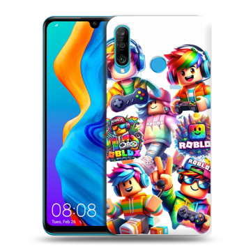 Силиконовый чехол на Huawei Honor 20S с принтом Roblox Роблокс