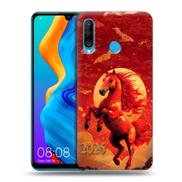 Силиконовый чехол на Huawei Honor 20S с принтом Новый год