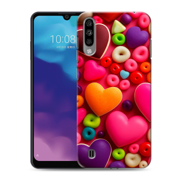 Силиконовый чехол на ZTE Blade A7 (2020) с принтом Сердечки Силиконовый чехол на ZTE Blade A7 (2020) с принтом Сердечки