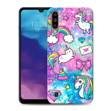 Силиконовый чехол на ZTE Blade A7 (2020) с принтом Единороги Силиконовый чехол на ZTE Blade A7 (2020) с принтом Единороги