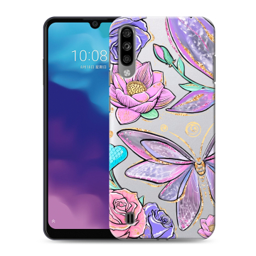 Силиконовый чехол на ZTE Blade A7 (2020) с принтом Бабочки и цветы Силиконовый чехол на ZTE Blade A7 (2020) с принтом Бабочки и цветы
