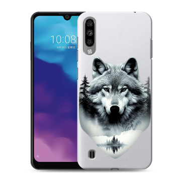 Силиконовый чехол на ZTE Blade A7 (2020) с принтом Волк в лесу Силиконовый чехол на ZTE Blade A7 (2020) с принтом Волк в лесу