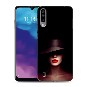 Силиконовый чехол на ZTE Blade A7 (2020) с принтом Девушка в шляпе Силиконовый чехол на ZTE Blade A7 (2020) с принтом Девушка в шляпе
