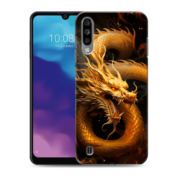 Силиконовый чехол на ZTE Blade A7 (2020) с принтом Золотой дракон