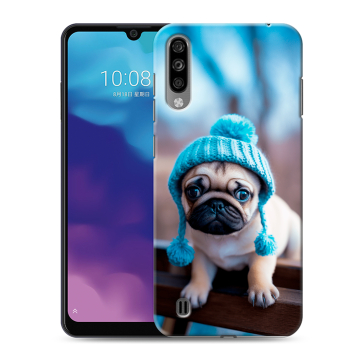Силиконовый чехол на ZTE Blade A7 (2020) с принтом Мопс в шапке Силиконовый чехол на ZTE Blade A7 (2020) с принтом Мопс в шапке