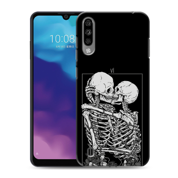 Силиконовый чехол на ZTE Blade A7 (2020) с принтом Поцелуй скелетов Силиконовый чехол на ZTE Blade A7 (2020) с принтом Поцелуй скелетов