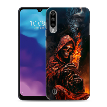Силиконовый чехол на ZTE Blade A7 (2020) с принтом Скелет и карты Силиконовый чехол на ZTE Blade A7 (2020) с принтом Скелет и карты