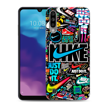 Силиконовый чехол на ZTE Blade A7 (2020) с принтом найк nike черный