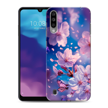 Силиконовый чехол на ZTE Blade A7 (2020) с принтом цветы бабочки Силиконовый чехол на ZTE Blade A7 (2020) с принтом цветы бабочки