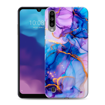 Силиконовый чехол на ZTE Blade A7 (2020) с принтом синий мрамор Силиконовый чехол на ZTE Blade A7 (2020) с принтом синий мрамор
