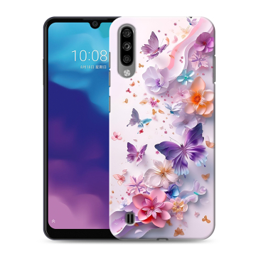 Силиконовый чехол на ZTE Blade A7 (2020) с принтом цветы бабочки Силиконовый чехол на ZTE Blade A7 (2020) с принтом цветы бабочки