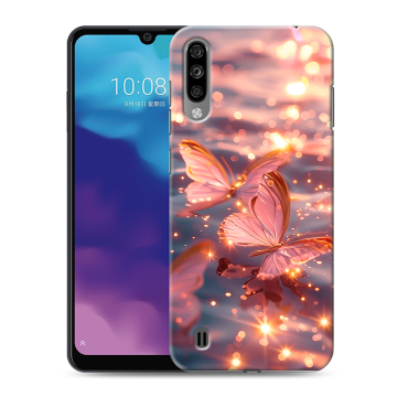 Силиконовый чехол на ZTE Blade A7 (2020) с принтом бабочки розовые Силиконовый чехол на ZTE Blade A7 (2020) с принтом бабочки розовые