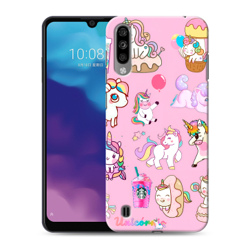 Силиконовый чехол на ZTE Blade A7 (2020) с принтом розовые единороги Силиконовый чехол на ZTE Blade A7 (2020) с принтом розовые единороги