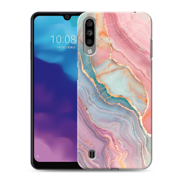 Силиконовый чехол на ZTE Blade A7 (2020) с принтом розовый мрамор Силиконовый чехол на ZTE Blade A7 (2020) с принтом розовый мрамор