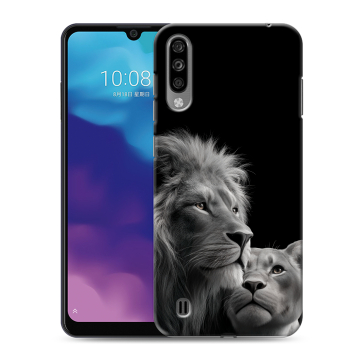 Силиконовый чехол на ZTE Blade A7 (2020) с принтом Лев кошки