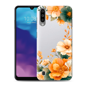 Силиконовый чехол на ZTE Blade A7 (2020) с принтом Цветы принт