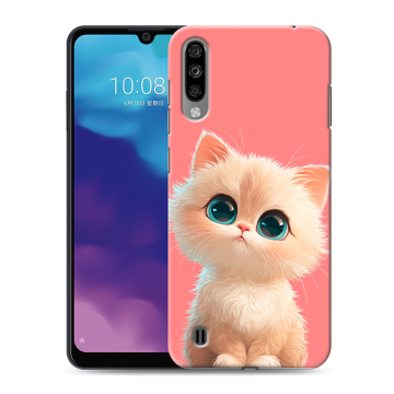 Силиконовый чехол на ZTE Blade A7 (2020) с принтом Розовый котенок