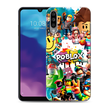 Силиконовый чехол на ZTE Blade A7 (2020) с принтом Roblox Роблокс