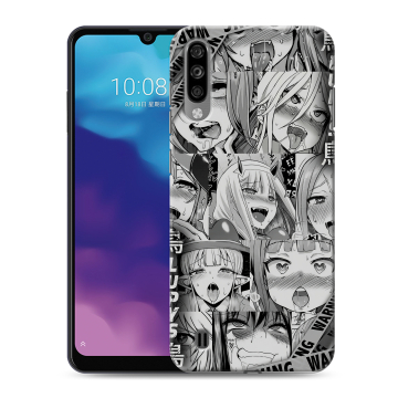 Силиконовый чехол на ZTE Blade A7 (2020) с принтом Ahegao Ахегао Аниме