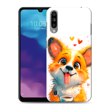 Силиконовый чехол на ZTE Blade A7 (2020) с принтом корги Силиконовый чехол на ZTE Blade A7 (2020) с принтом корги