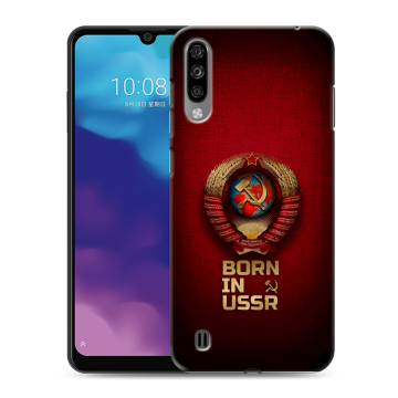 Силиконовый чехол на ZTE Blade A7 (2020) с принтом Флаг Герб СССР