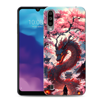 Силиконовый чехол на ZTE Blade A7 (2020) с принтом Дракон Японский Силиконовый чехол на ZTE Blade A7 (2020) с принтом Дракон Японский