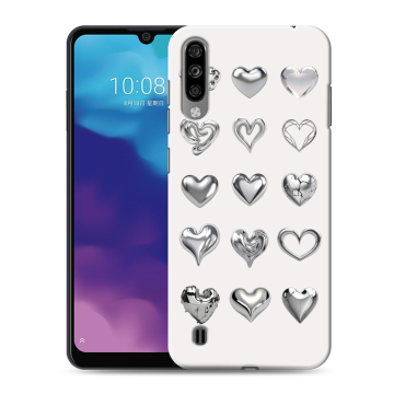 Силиконовый чехол на ZTE Blade A7 (2020) с принтом Y2K сердечки Силиконовый чехол на ZTE Blade A7 (2020) с принтом Y2K сердечки