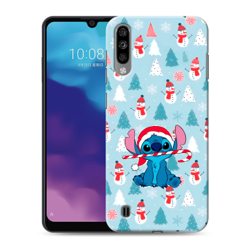 Силиконовый чехол на ZTE Blade A7 (2020) с принтом Стич Новый год