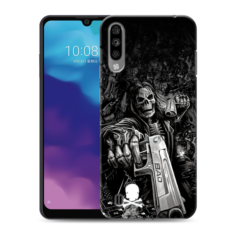 Силиконовый чехол на ZTE Blade A7 (2020) с принтом Скелет Силиконовый чехол на ZTE Blade A7 (2020) с принтом Скелет