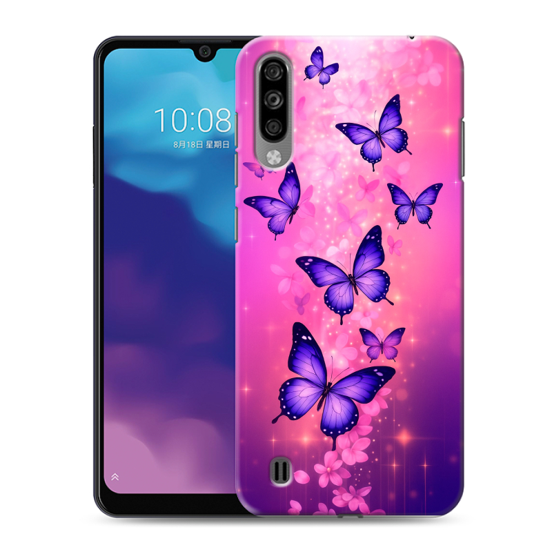 Силиконовый чехол на ZTE Blade A7 (2020) с принтом Бабочки Силиконовый чехол на ZTE Blade A7 (2020) с принтом Бабочки